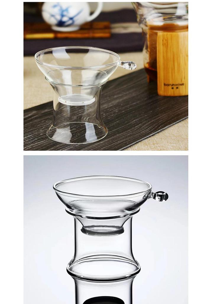 Transparent Glass Tea Infuser & Strainer Set - Kung Fu Tea Accessories
