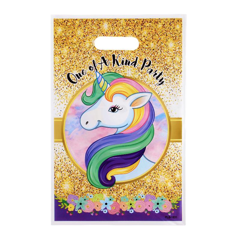10-30Pcs Unicorn Candy Bag Gift Cookie Packaging Bags Kids Unicorn Theme Birthday Party Supplies Wedding Baby Shower Decoration