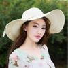 Style Large Brim Beach Hat With Butterfly Accent Sunshade For Ladies