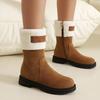 Women's Snow Boots, Comfortable and Warm In Autumn and Winter, Thick Heel Low Heel Large Size Plush Short Boots