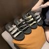 Römische Hausschuhe Sommer dicker Boden atmungsaktiv Wort mit lässigem Rock schwarz zehenfrei coole Hausschuhe 2025 neue Explosion