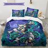 Hedgehog Sonic Pattern Bedding Quilt Set Quilt Cover Pillowcase Home Decoration Birthday Gift (1 * duvet cover + 2 * pillowcase, without core)