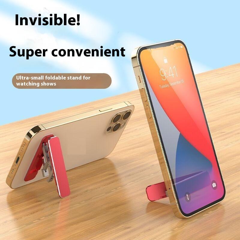 1/3Pcs Mini Invisible Foldable Mobile Phone Stand Aluminum Alloy Desktop Mount Material Holder Adjustable Angle For Cellphone