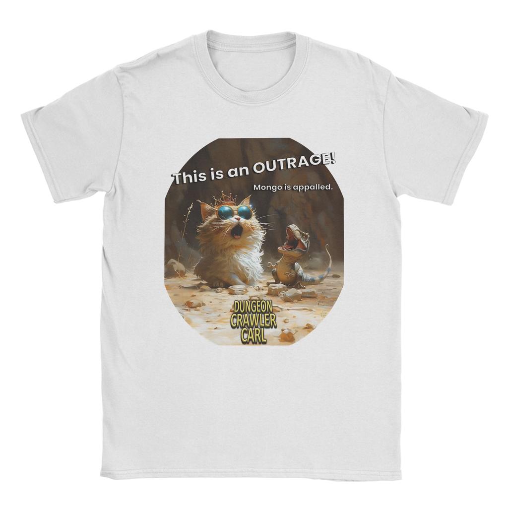 Mens Dungeon Crawler Carl This Is an OUTRAGE T Shirts  100 Cotton Clothes Cool Round Neck Tees Graphic Printed TShirts