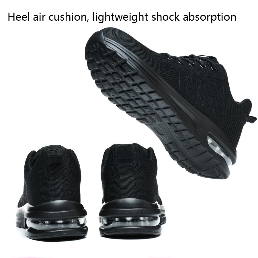 Men's Steel Toe Safety Shoes Anti-Smash Puncture-Proof Lightweight Breathable Work Boots with for Outdoor Construction