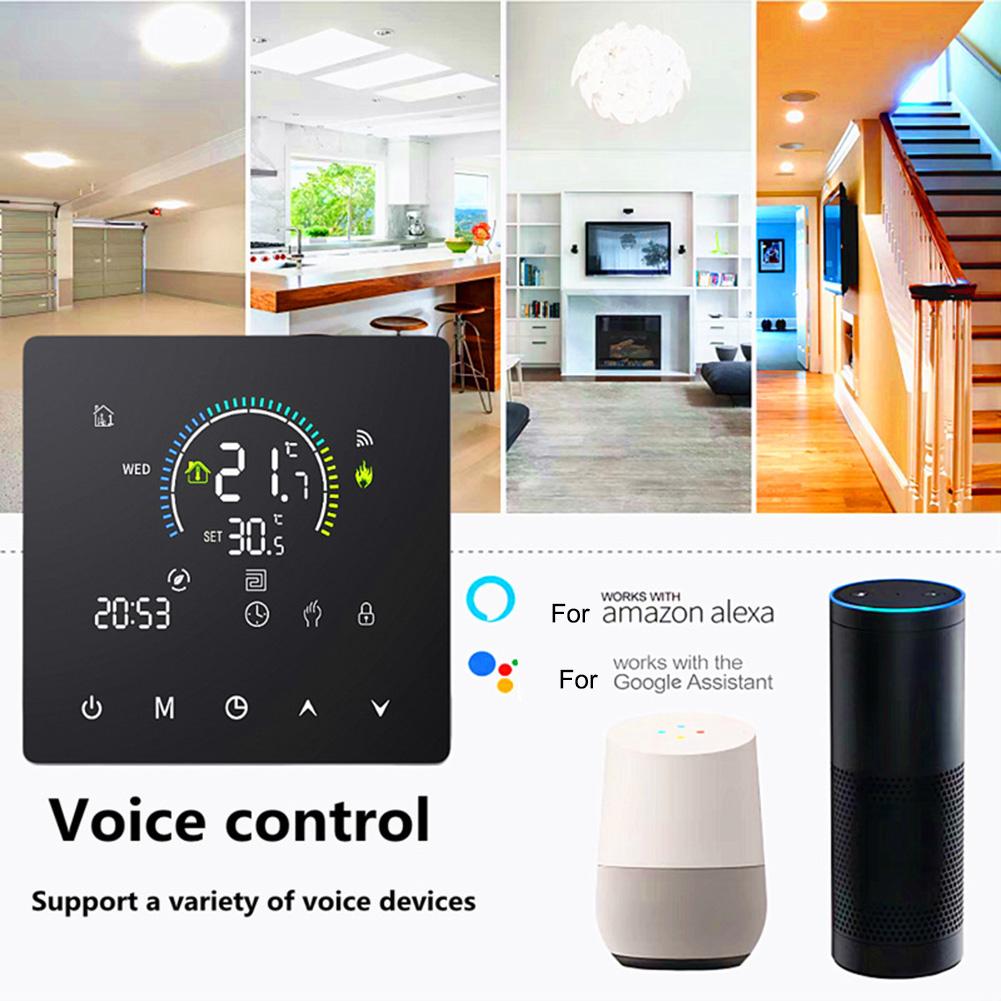 Smart Thermostat with Touch Screen Programming for Custom Heating Schedules in Residential and Commercial Buildings