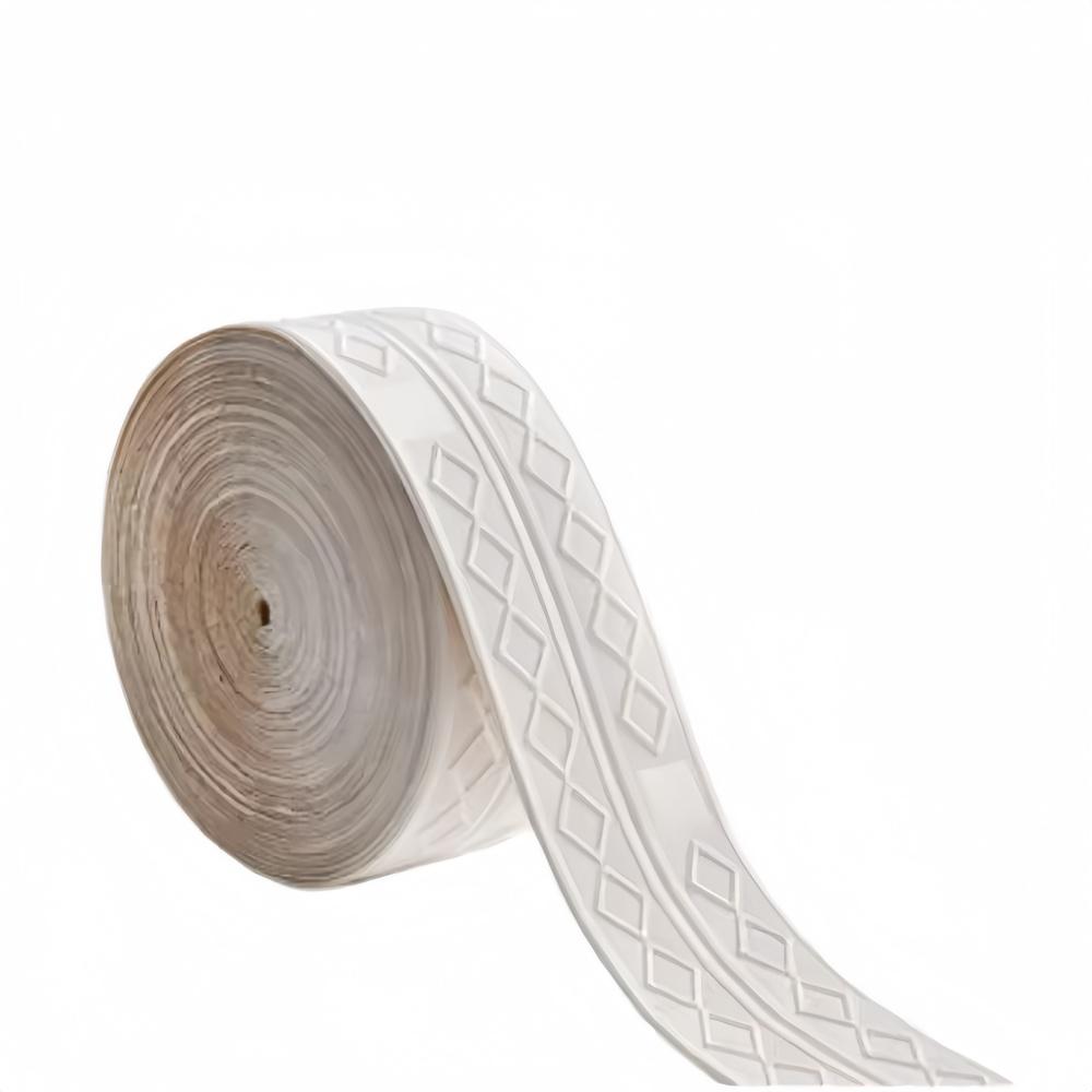 

1roll 14cmx2.3m Self Adhesive Wall Skirting Border 3D Diamond Wallpaper Ceiling Wall Stickers Anti-collision Baseboard Waistline 14cmx2.3m белый