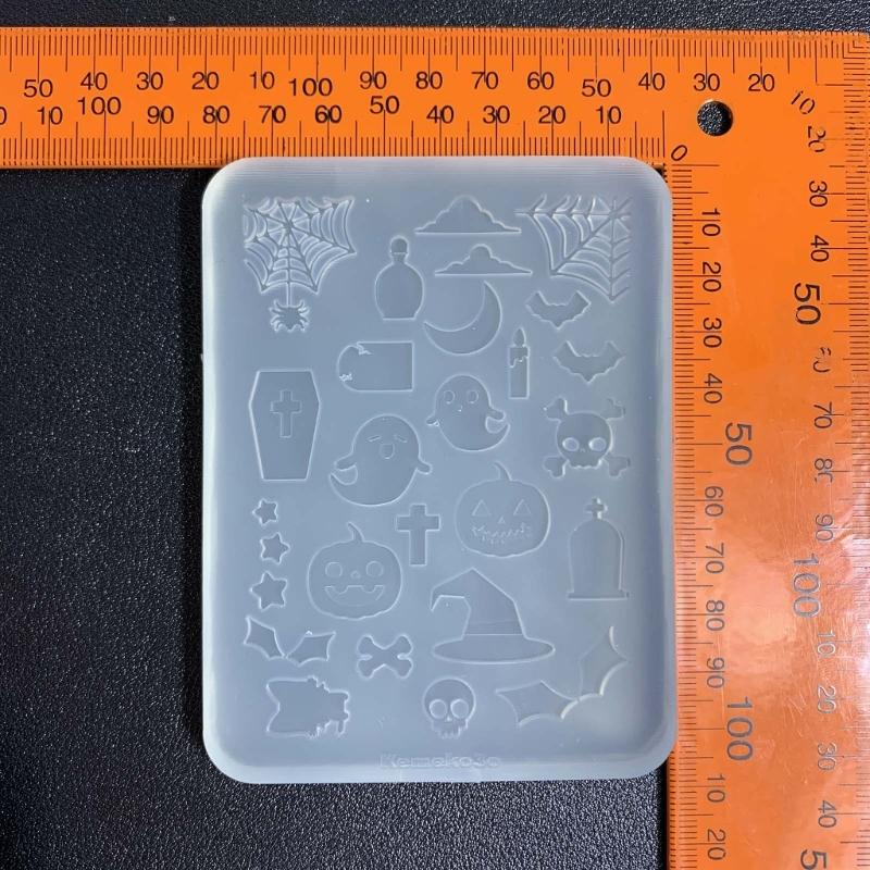 Pumpkin Skull Quicksand Silicone Mold Epoxy Resin Casting Mold Pendant Jewelry Keychain Decoration  Craft Making
