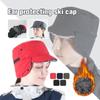 Durable Waterproof Winter Hat with Ear Flaps Windproof Nylon Hat Flat Cap Warm Ski Cap