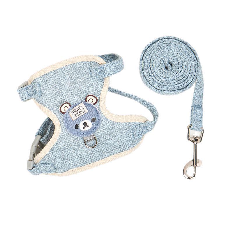 Pet Leash Vest: Anti-Escape Mesh Harness for Cats, Small Dogs & Rabbits