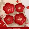 Wedding & Engagement Fruit and Candy Plate - Elegant Red Ornament for Living Room