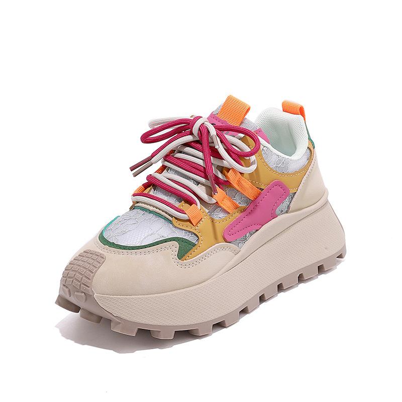 Niche Design Color Matching Fashion Dad Shoes Women's 2025 Spring New Comfortable Sports Women's Casual Shoes 872-1
