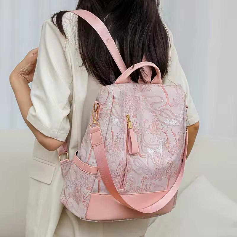 High-end Ladies' Backpack Large Capacity Women's Shoulder Bag Casual Simple Multi-functional Travel Backpack CLE