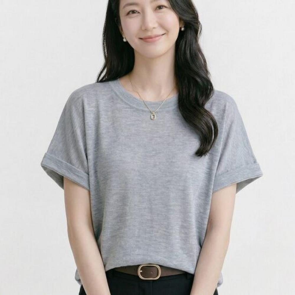 Navava Women Daily Loose FiT Thin Round Neck ShorT Sleeve T shirT nT3305