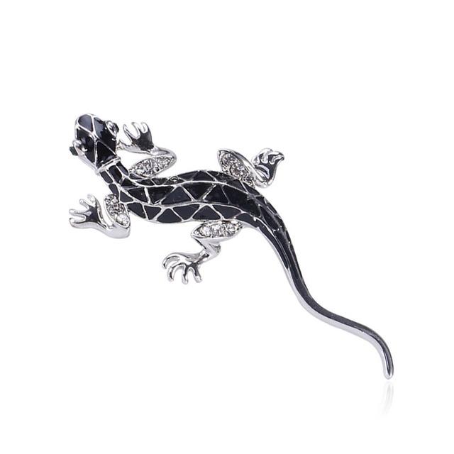 Crystal Gecko Brooches For Women Jewelry Luxury Cute Fashion Animal Lapel Pins Shining Jewelry Kids Clothing Accessories