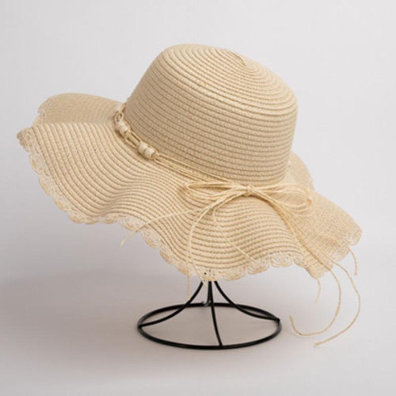 Straw hat women's summer beach big eaves seaside outing sun hat new sun hat sun protection summer hat