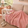 Nap Blanket Blanket, Lightweight Foldable Milk Velvet Warm Soft Double-Sided Compact Solid Color Shawl Wrap, for Office And Travel Double-sided