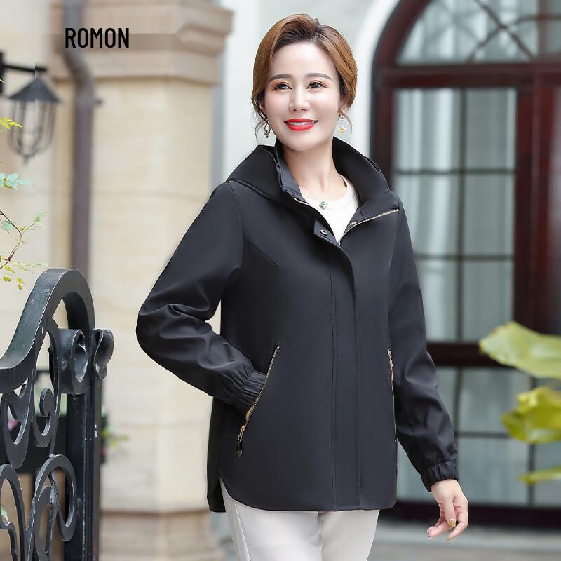 

Luomeng Women s Mid-Aged Hooded Casual Jacket L