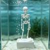 Luminous Fish Tank Dance Skull Bubbler Movable Skeleton Fish Tank Bubbler  Aquatic Products