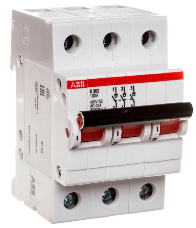 Modular Switch Disconnector 100A 3P E203/100A 2Cde283001R0100