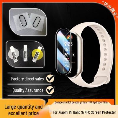 Chránič displeje Xiaomi Band 9/NFC s plným krytím: Hydrogelová fólie s funkcí samoopravy.