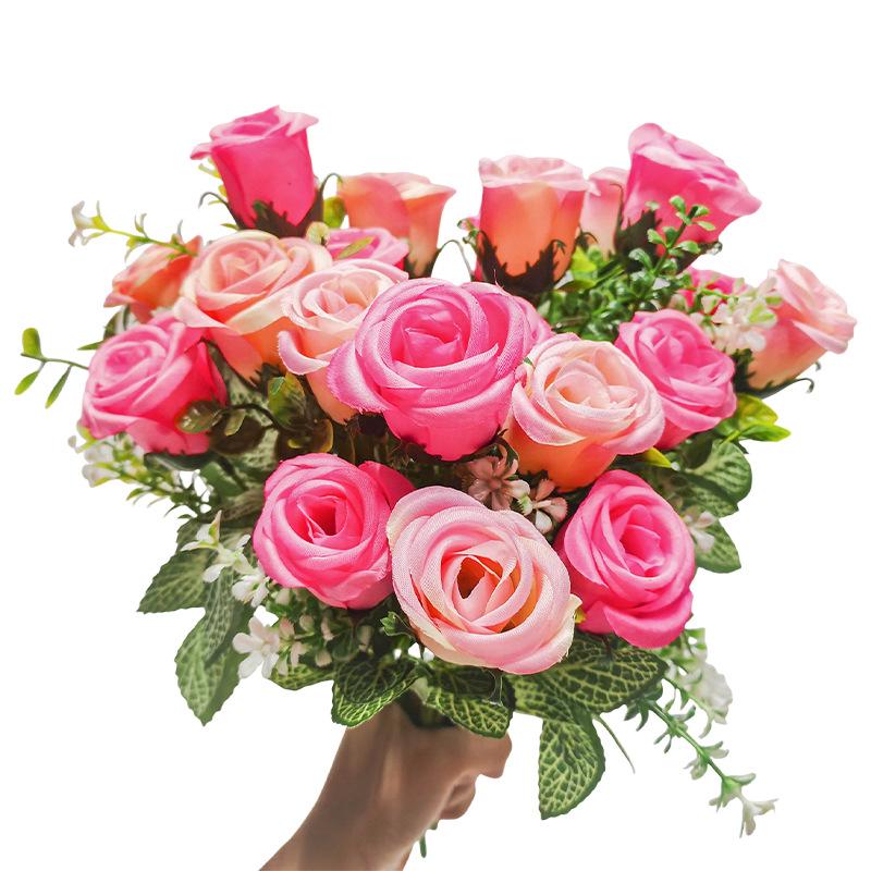 Peace Rose Artificial Floral Bouquet Decoration