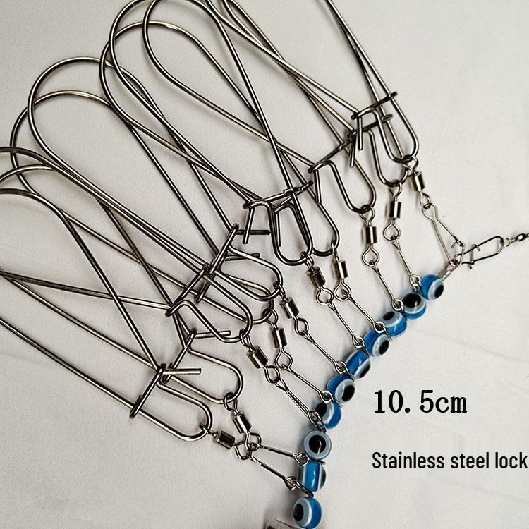 Stainless Steel Fish Stringer with Soft Snap Lock for Angling