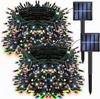 Christmas & Holiday Solar String Lights: Red/Green Festival Yard & Halloween Decoration