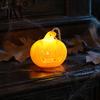 Szczegółowa Figurka Halloweenowa Lampa z Kapeluszem Czarownicy i Dynią, Nietoperz Czaszka Pusta LED Nocna Ciepła na Imprezę, Straszna Dekoracja Stołu Dom Nawiedzony Bezpieczna