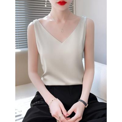 Summer Plus Size Women's Clothing, White Bottoming, Outer Wear, Inner Wear, Women's Blouse, Camisole