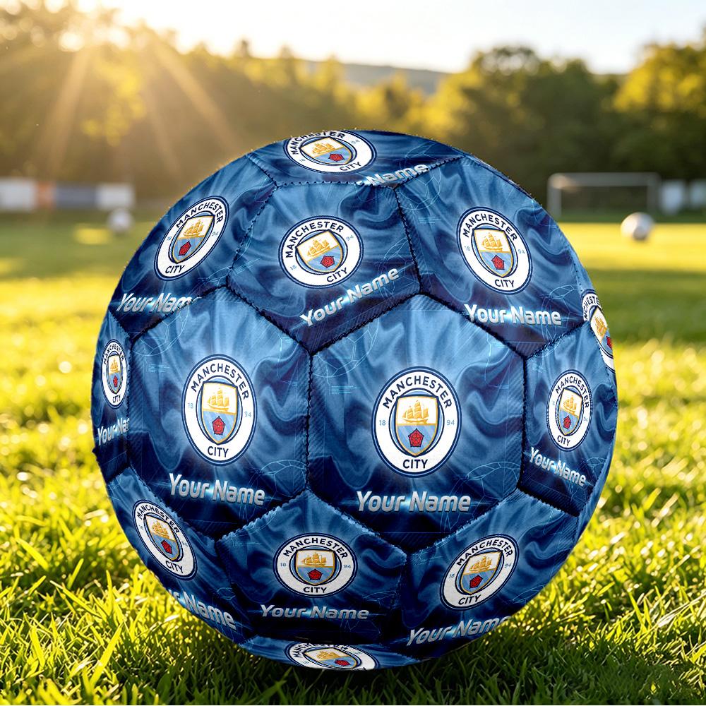 Personalized Size 5 Football Manchester City Pattern Outdoor Game Sports Ball Gift