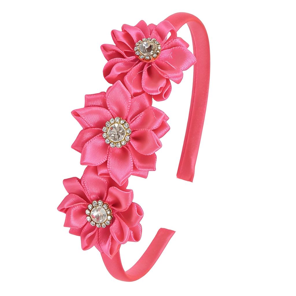 Stylish Floral Rhinestones Headwear Cloth Fabric Comfortable Nonslip Headdress for Casual to Formal Occasion