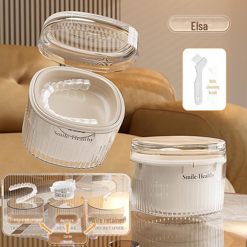 Multifunctional Transparent Denture & Toothbrush Cleaning Box