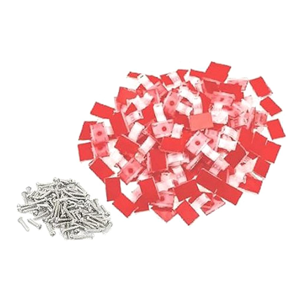 100Pcs LED Strip Light Mounting Clips LED Strip Light Holder Self-Adhesive Mounting Brackets Cable Wires Organizer Clips
