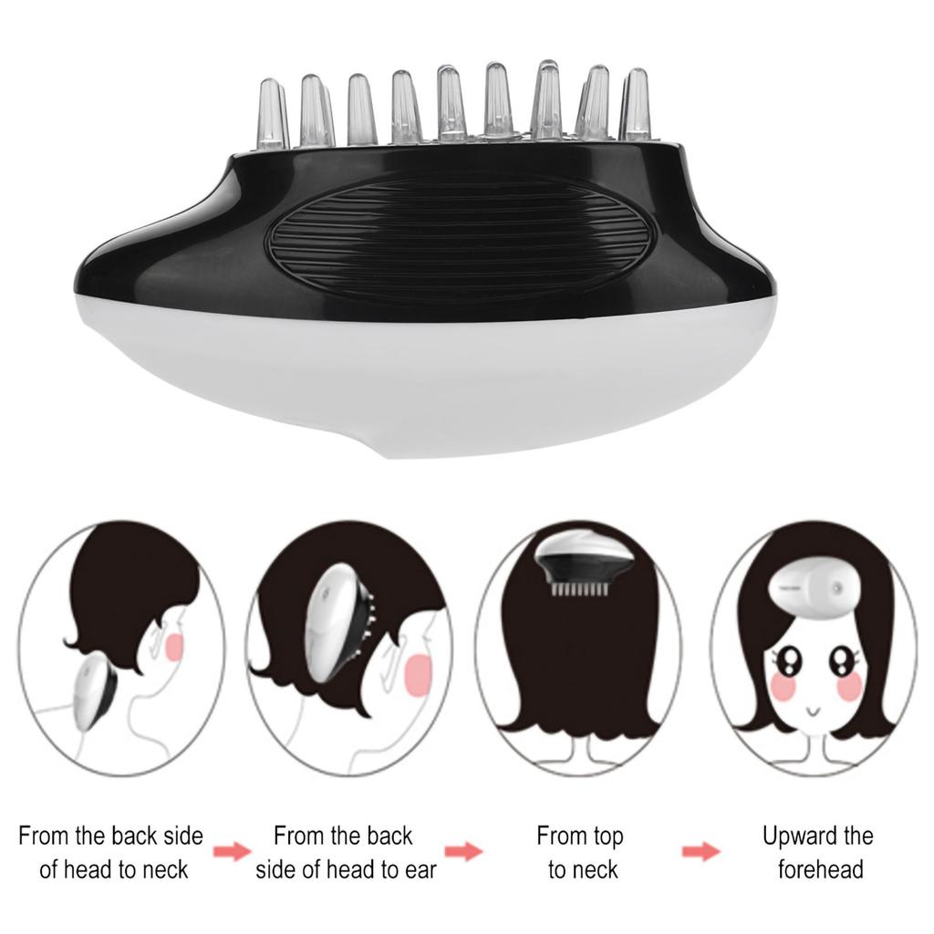 8000rpm Micro Vibration Head Massage Comb Prevent Static Electricity Electric Head Massager