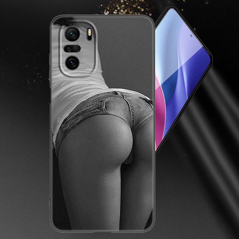 Sexy-Ass Woman Girl Pouzdro na telefon Xiaomi Mi POCO X3 NFC GT M4 M3 12 11T 10T Pro A3 11 Lite NE 5G 12X 11i F3 Soft Black Cover