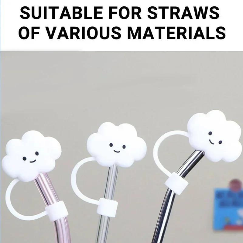 Straw Covers Cap Toppers Compatible with Stanley 30&40 Oz Tumbler Cups,Reusable Cute Silicone Straw Tips Lids Protectors