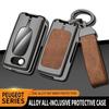 Car TPU Zinc Alloy Key Case Bag for Peugeot RCZ GT Line Coupe Car Key Chain Car Metal Key Shell Interior Decoration Accessories
