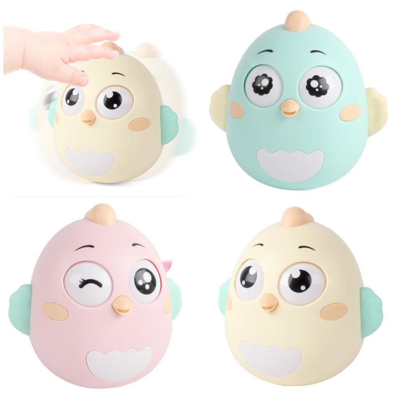 Cute Chick Baby Toddler Plastic Wobbler Toy With Built-in Bell Perfect For Sensorial Development Brand Ruicheng