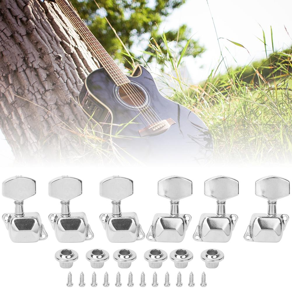 6pcs Guitar Tuning Pegs 3R 3L Semiclosed String Tuners Machine Head Professional Parts