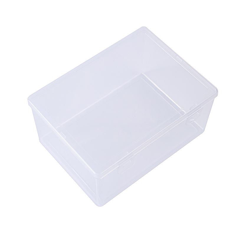 Transparent Rectangular Plastic Lock Empty Box, Sample Box, Spare Parts Packaging Box, Tool Mask Storage Box