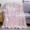 Pink Unicorn Lightweight Microfiber Soft Christmas Fleece Blanket Warm Cozy Throw for Bed Sofa Office Travel All Season