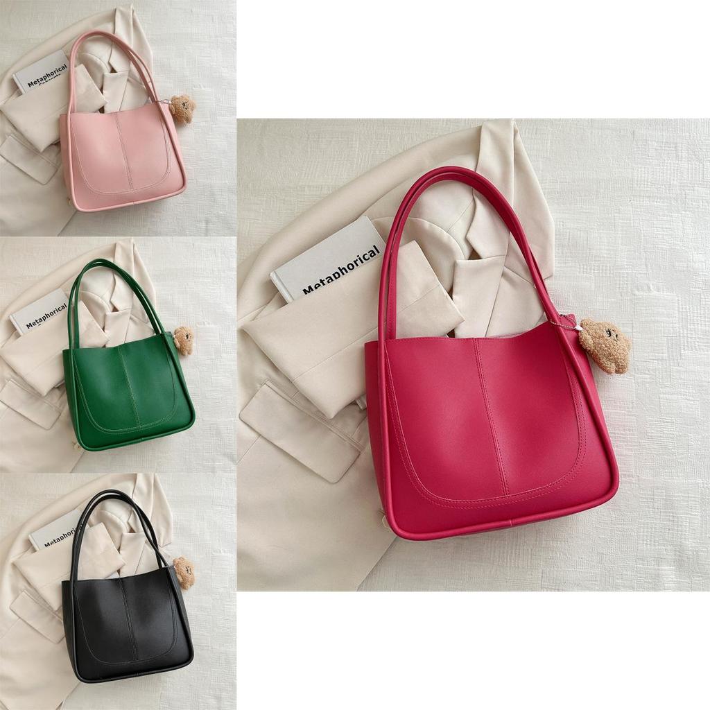 Casual And Spacious Pu Leather Tote Bag With Magnetic Closure For Daily Use
