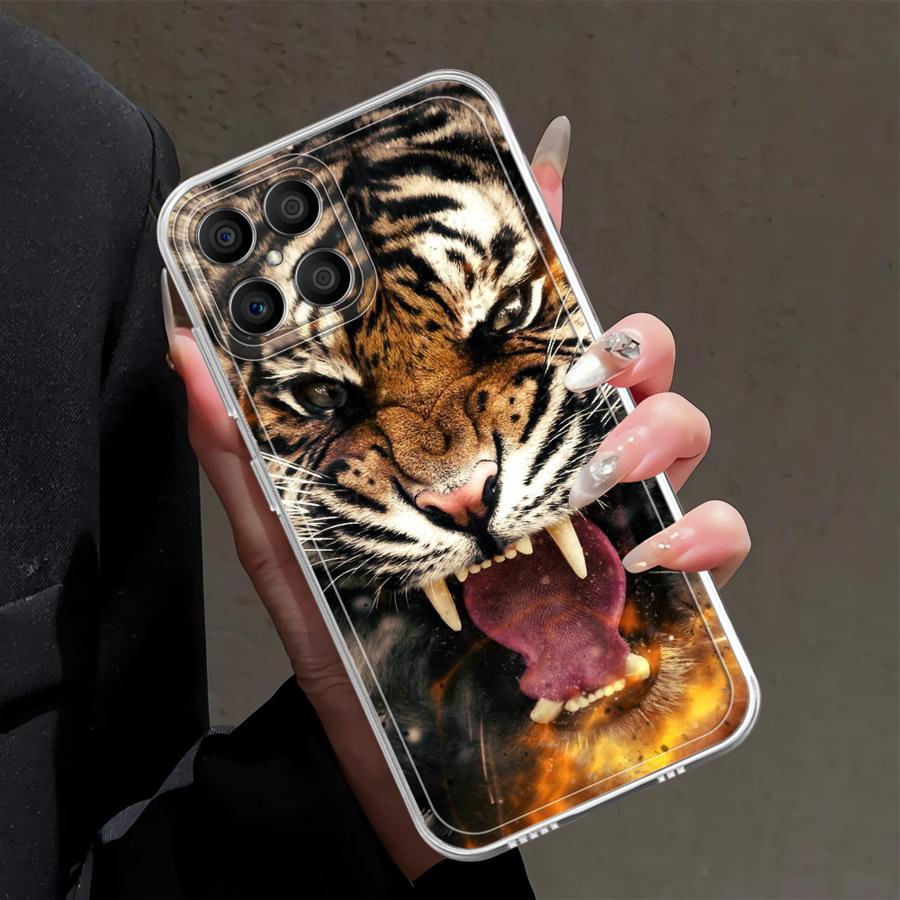 

Мягкий чехол-бампер с рисунком тигра и льва для Honor X9a X8b X7b X8a X9b X8 90 Lite Honor 90
