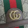 Used GUCCI Tri-fold wallet 523174 Sherry line Ofidia leather Brown Accessory