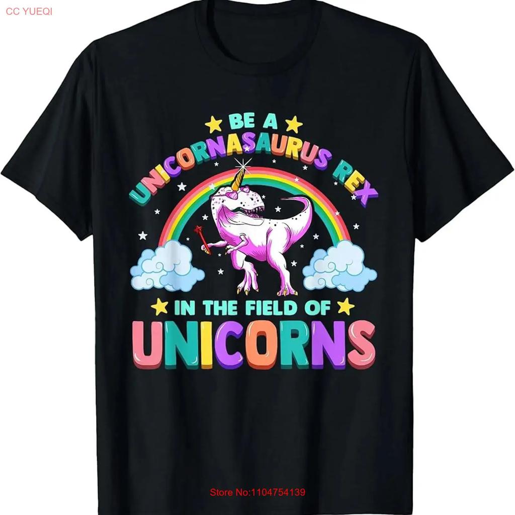 Be A Unicornasaurus Rex In The Field Of Unicorns Cute T Shirt vintage Washed Comfortable Breathable Versatile fashion Slightly
