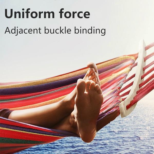 450 Pfund Tragbare Baumwoll-Leinwand Reisehängematte Leichte Outdoor-Campinghängematte Strandschaukelbett Ideal für Reisen