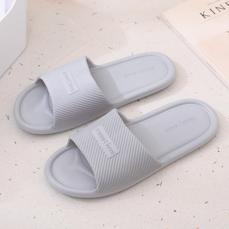 Household Couple Slide Slippers Non-Slip Soft Sole Indoor Bathroom Comfortable Lightweight Home Footwear for Men and Women