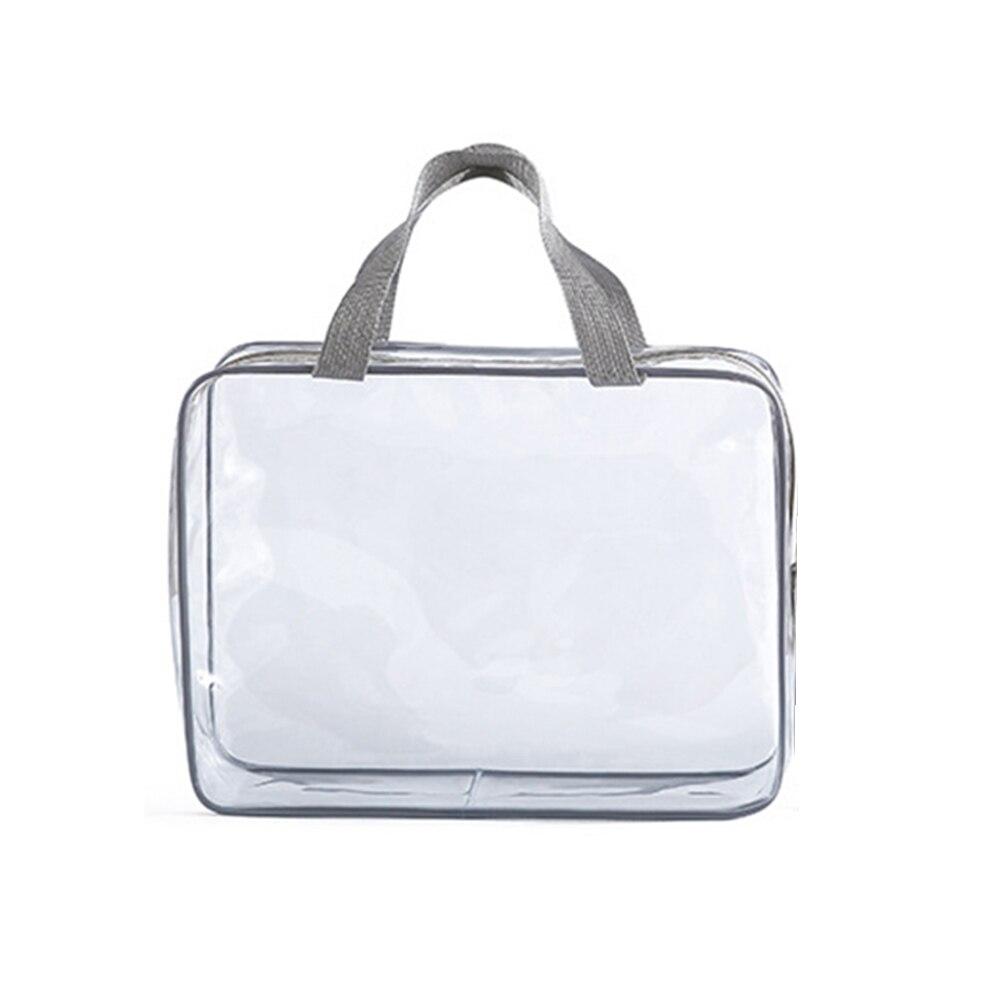 1 Stück Transparente Kosmetiktasche PVC Waschtasche Reise-Aufbewahrungstasche Wasserdicht Große Kapazität Handgefertigt Kosmetiktasche Reise Stora
