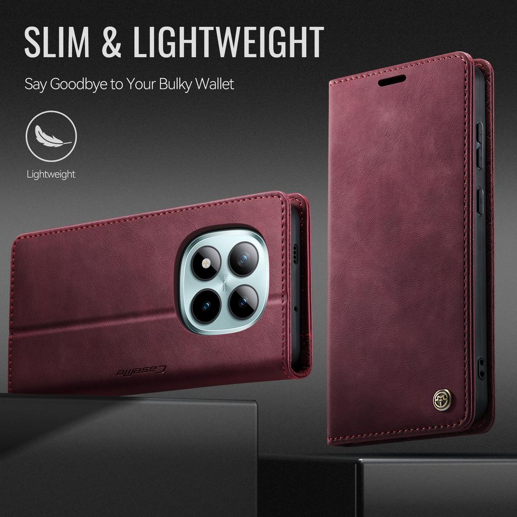 For Xiaomi Poco M8 Pro 5G/Redmi Note 15 Pro+ 5G (Global) Case CASEME 033 Series RFID Blocking Wallet Stand Calf Texture Leather Phone Cover
